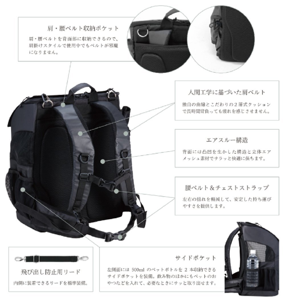 Amazon | AirBuggy for Pet 3WAY BACKPACK CARRIER DENIM/AD9047